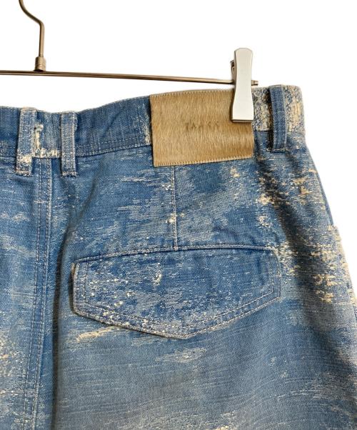 TAAKK（ターク）TAAKK (ターク) 25AW デザイントラウザーズ ジャガードデニムパンツ インディゴ(ブリーチインディゴ) サイズ:２の古着・服飾アイテム