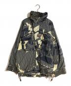 EMMEGIエメギ）の古着「ヴィンテージアートアノラックパーカー」｜グレー