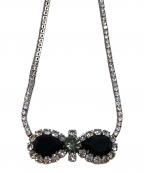 MARC JACOBSマークジェイコブズ）の古着「ラインストーンリボンモチーフチョーカー」｜イエロー