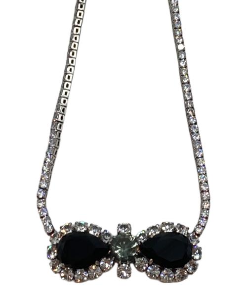 MARC JACOBS（マークジェイコブズ）MARC JACOBS (マークジェイコブズ) ラインストーンリボンモチーフチョーカー イエローの古着・服飾アイテム