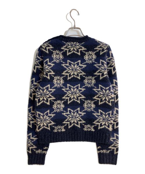 RALPH LAUREN（ラルフローレン）RALPH LAUREN (ラルフローレン) アンゴラシルク混スノーフレークセーター ネイビー サイズ:Mの古着・服飾アイテム