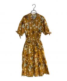 PINK HOUSE（ピンクハウス）の古着「ひまわりバスケット柄ワンピース」｜マスタード