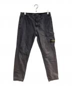 STONE ISLANDストーンアイランド）の古着「ロゴパッチガーメントダイカーゴパンツ」｜ブラック