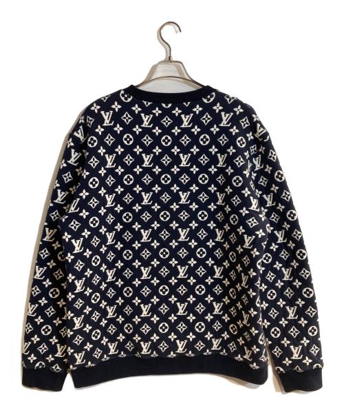 LOUIS VUITTON（ルイ ヴィトン）LOUIS VUITTON (ルイ ヴィトン) フルモノグラムジャガードクルーネックスウェット ネイビー サイズ:XXLの古着・服飾アイテム