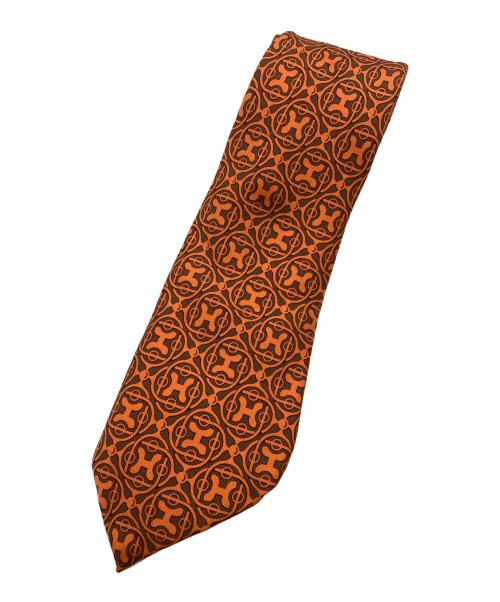 HERMES（エルメス）HERMES (エルメス) シルクネクタイ オレンジ サイズ:不明の古着・服飾アイテム