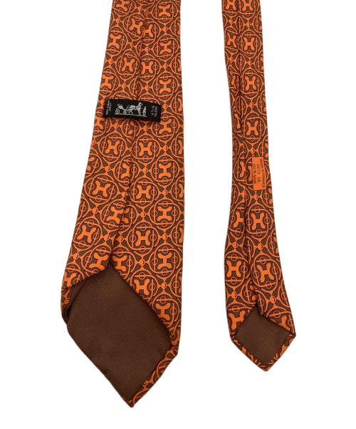HERMES（エルメス）HERMES (エルメス) シルクネクタイ オレンジ サイズ:不明の古着・服飾アイテム