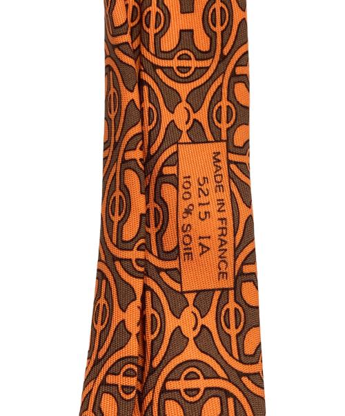 HERMES（エルメス）HERMES (エルメス) シルクネクタイ オレンジ サイズ:不明の古着・服飾アイテム