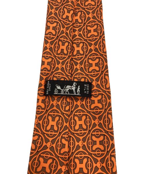 HERMES（エルメス）HERMES (エルメス) シルクネクタイ オレンジ サイズ:不明の古着・服飾アイテム