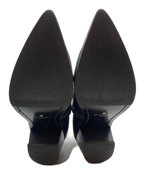 Saint Laurent Paris（サンローランパリ）Saint Laurent Paris (サンローランパリ) フィン サイドジップショートブーツ ブラック サイズ:37の古着・服飾アイテム