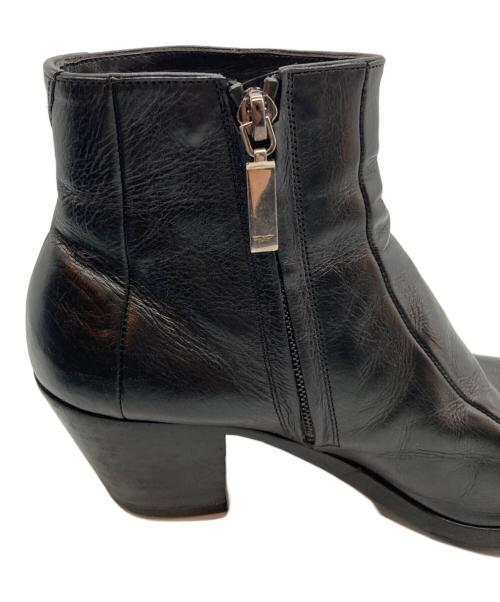 Saint Laurent Paris（サンローランパリ）Saint Laurent Paris (サンローランパリ) フィン サイドジップショートブーツ ブラック サイズ:37の古着・服飾アイテム