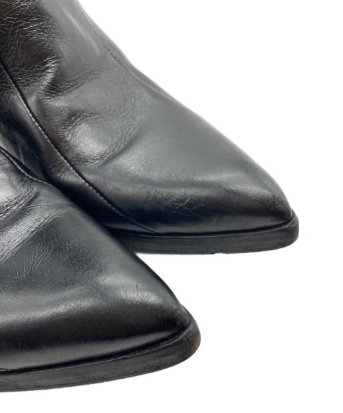 Saint Laurent Paris（サンローランパリ）Saint Laurent Paris (サンローランパリ) フィン サイドジップショートブーツ ブラック サイズ:37の古着・服飾アイテム