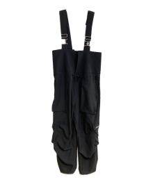 s'yte（サイト）の古着「STRETCH TWILL ZIP POCKET PARACHUTE DECK PANTS」｜ブラック
