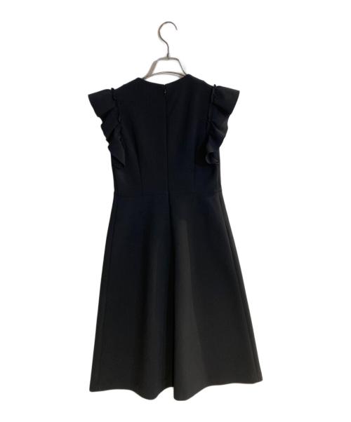 YOKO CHAN（ヨーコチャン）YOKO CHAN (ヨーコチャン) フリルノースリーブワンピース ブラック サイズ:38の古着・服飾アイテム