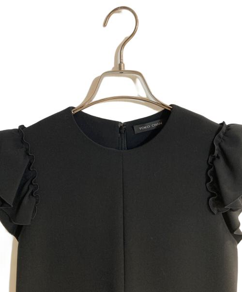 YOKO CHAN（ヨーコチャン）YOKO CHAN (ヨーコチャン) フリルノースリーブワンピース ブラック サイズ:38の古着・服飾アイテム