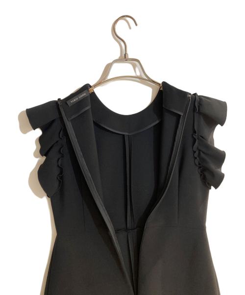 YOKO CHAN（ヨーコチャン）YOKO CHAN (ヨーコチャン) フリルノースリーブワンピース ブラック サイズ:38の古着・服飾アイテム