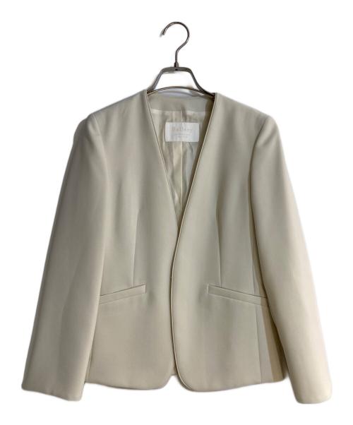 BALLSEY（ボールジィ）BALLSEY (ボールジィ) ドライダブルクロスノーカラージャケット ベージュ サイズ:34の古着・服飾アイテム