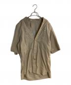 RICK OWENSリックオウエンス）の古着「LARRY FOGPOCKET SHIRT」｜PEARL(ベージュ)