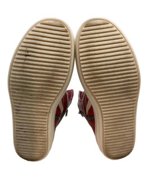 RICK OWENS（リックオウエンス）RICK OWENS (リックオウエンス) ジオバスケット/geobasket RED×MILK(レッド×アイボリー) サイズ:41の古着・服飾アイテム