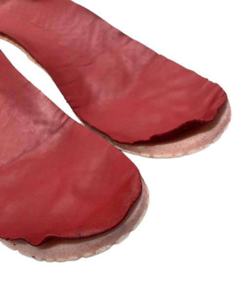 RICK OWENS（リックオウエンス）RICK OWENS (リックオウエンス) ジオバスケット/geobasket RED×MILK(レッド×アイボリー) サイズ:41の古着・服飾アイテム