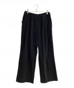 meanswhileミーンズワイル）の古着「Fleece Wide Slacks/フリースワイドスラックス」｜ブラック