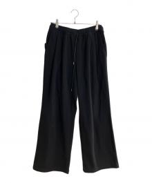 meanswhile（ミーンズワイル）の古着「Fleece Wide Slacks/フリースワイドスラックス」｜ブラック