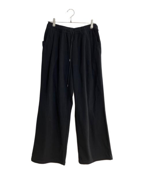 meanswhile（ミーンズワイル）meanswhile (ミーンズワイル) Fleece Wide Slacks/フリースワイドスラックス ブラック サイズ:3の古着・服飾アイテム