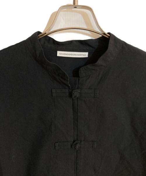 GOODNEIGHBORS SHIRTS（グッドネイバーズシャツ）GOODNEIGHBORS SHIRTS (グッドネイバーズシャツ) コットンチャイナシャツ ブラック サイズ:Ｌの古着・服飾アイテム