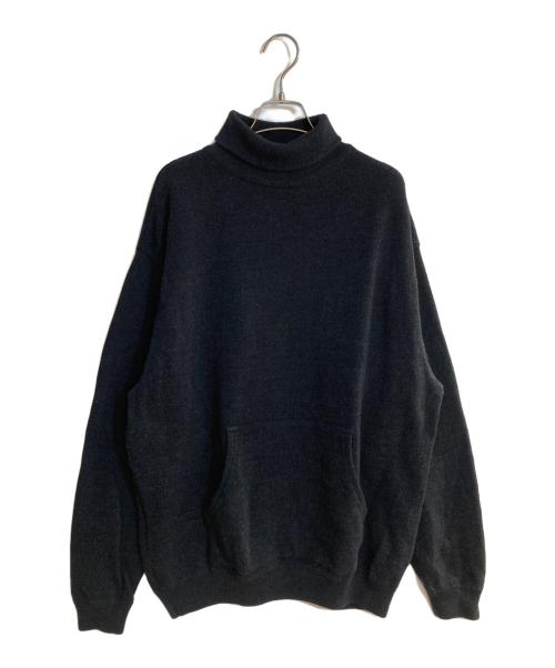 crepuscule（クレプスキュール）crepuscule (クレプスキュール) CO/WO Moss Stitch Turtle Neck ブラック サイズ:2 未使用品の古着・服飾アイテム
