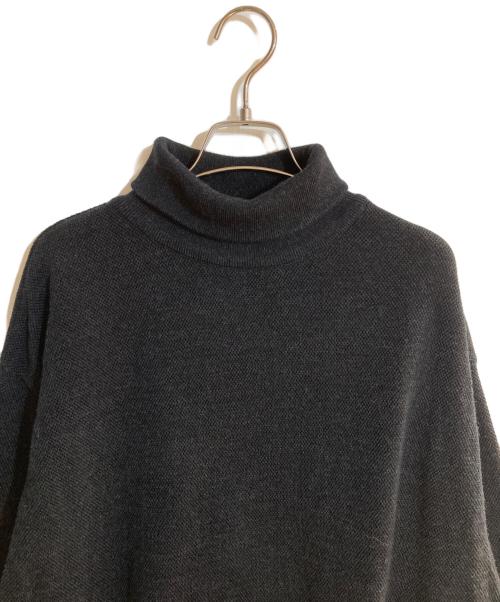 crepuscule（クレプスキュール）crepuscule (クレプスキュール) CO/WO Moss Stitch Turtle Neck ブラック サイズ:2 未使用品の古着・服飾アイテム