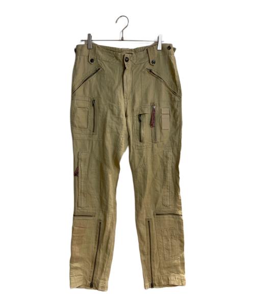 POLO RALPH LAUREN（ポロ・ラルフローレン）POLO RALPH LAUREN (ポロ・ラルフローレン) リネンパラシュートパンツ カーキ サイズ:W32×L32の古着・服飾アイテム