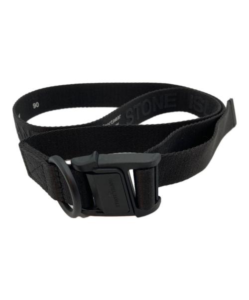 STONE ISLAND（ストーンアイランド）STONE ISLAND (ストーンアイランド) フィドロックロゴテープベルト ブラックの古着・服飾アイテム