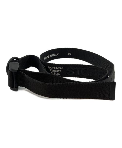 STONE ISLAND（ストーンアイランド）STONE ISLAND (ストーンアイランド) フィドロックロゴテープベルト ブラックの古着・服飾アイテム