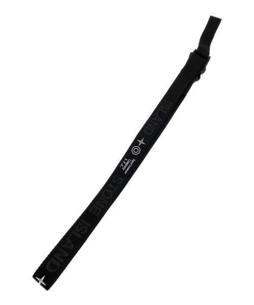 STONE ISLAND（ストーンアイランド）STONE ISLAND (ストーンアイランド) フィドロックロゴテープベルト ブラックの古着・服飾アイテム