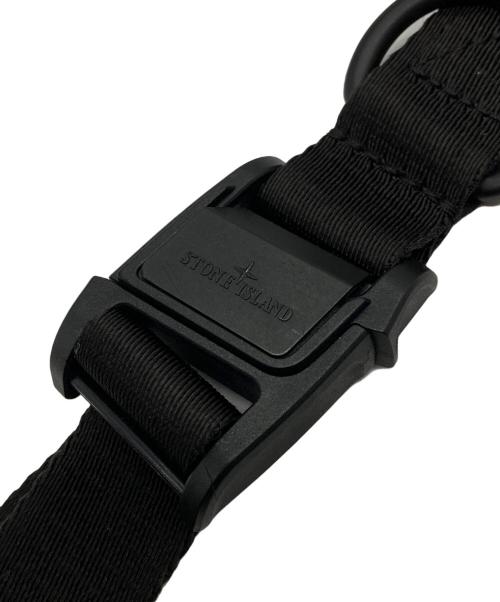 STONE ISLAND（ストーンアイランド）STONE ISLAND (ストーンアイランド) フィドロックロゴテープベルト ブラックの古着・服飾アイテム