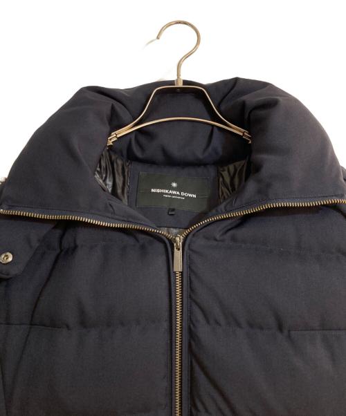 nano・universe（ナノ・ユニバース）nano・universe (ナノ・ユニバース) NISHIKAWA DOWN (ニシカワダウン) 西川ダウン(R) サージロングダウン ネイビー サイズ:36の古着・服飾アイテム