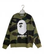 A BATHING APEア ベイシング エイプ）の古着「1ST CAMO CREWNECK SWEATSHIRT」｜オリーブ