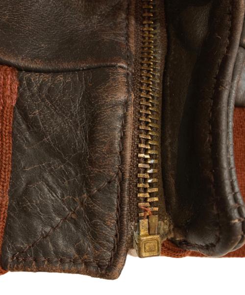 Aero LEATHER（エアロレザー）Aero LEATHER (エアロレザー) A-2フライト オールドレザージャケット ブラウン×レッド サイズ:３8の古着・服飾アイテム
