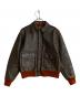 Aero LEATHER（エアロレザー）の古着「A-2フライト オールドレザージャケット」｜ブラウン×レッド