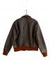 Aero LEATHER (エアロレザー) A-2フライト オールドレザージャケット ブラウン×レッド サイズ:３8：40000円