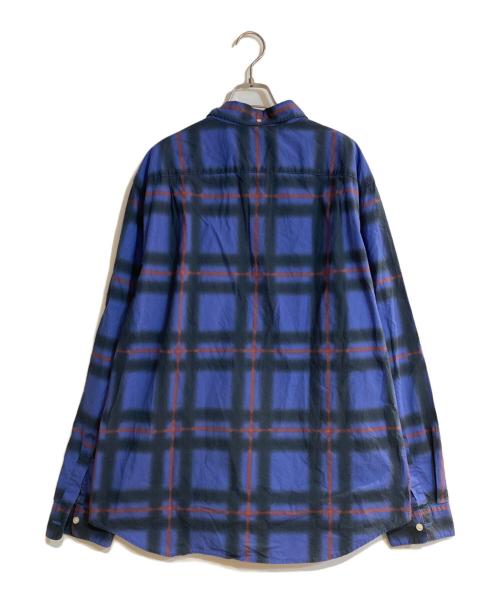 SUPREME（シュプリーム）SUPREME (シュプリーム) Spray Tartan Shirt/スプレータータンシャツ ネイビー サイズ:XLの古着・服飾アイテム