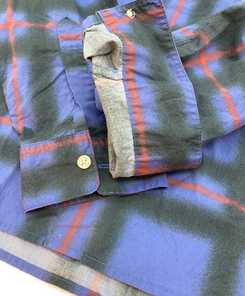 SUPREME（シュプリーム）SUPREME (シュプリーム) Spray Tartan Shirt/スプレータータンシャツ ネイビー サイズ:XLの古着・服飾アイテム