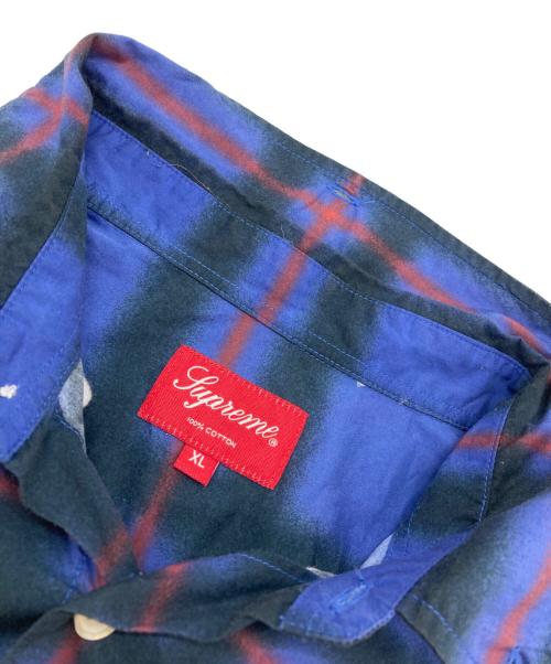 SUPREME（シュプリーム）SUPREME (シュプリーム) Spray Tartan Shirt/スプレータータンシャツ ネイビー サイズ:XLの古着・服飾アイテム