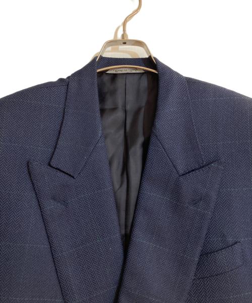 CELINE（セリーヌ）CELINE (セリーヌ) ヘリンボーンテーラードジャケット ネイビー サイズ:50 6 Rの古着・服飾アイテム