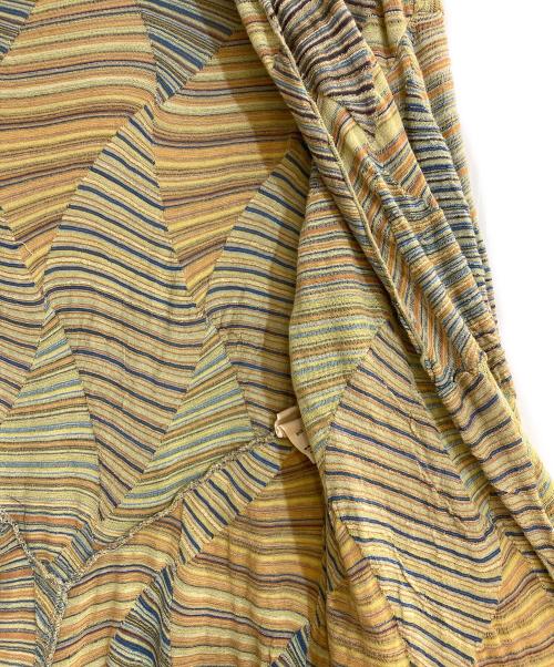 JURGEN LEHL（ヨーガンレール）JURGEN LEHL (ヨーガンレール) パッチワーク コットンシルクロングカーディガン グリーン サイズ:Mの古着・服飾アイテム