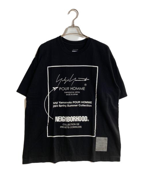 NEIGHBORHOOD（ネイバーフッド）NEIGHBORHOOD (ネイバーフッド) YOHJI YAMAMOTO (ヨウジヤマモト) コラボTシャツ ブラック サイズ:Ｌの古着・服飾アイテム
