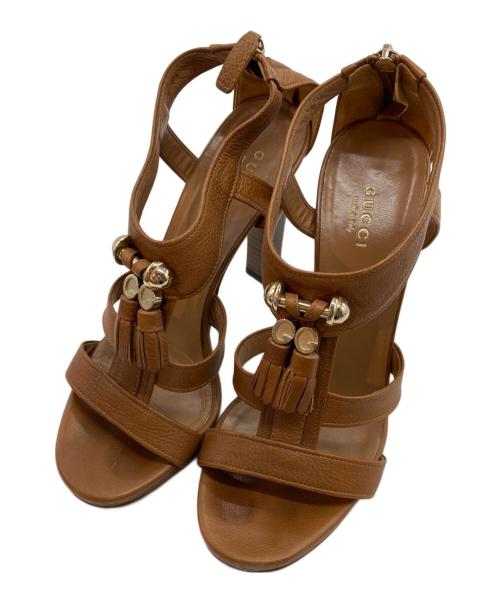 GUCCI（グッチ）GUCCI (グッチ) サンダル ブラウン サイズ:36.5の古着・服飾アイテム