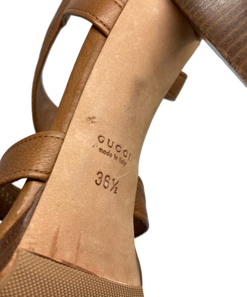 GUCCI（グッチ）GUCCI (グッチ) サンダル ブラウン サイズ:36.5の古着・服飾アイテム
