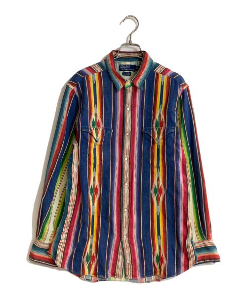 POLO RALPH LAUREN（ポロ・ラルフローレン）POLO RALPH LAUREN (ポロ・ラルフローレン) RL WESTERN ネイティブ柄ウエスタンシャツ レッド サイズ:Mの古着・服飾アイテム