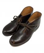 MARGARET HOWELLマーガレットハウエル）の古着「ベビーカーフレザーチャッカーブーツ」｜ブラウン