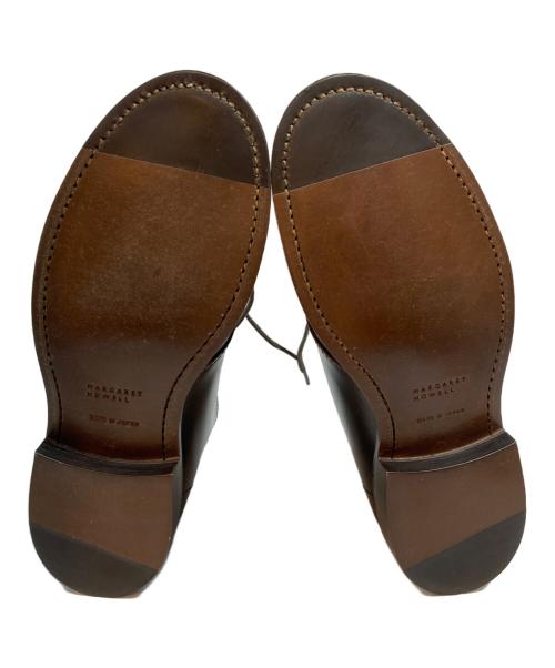 MARGARET HOWELL（マーガレットハウエル）MARGARET HOWELL (マーガレットハウエル) ベビーカーフレザーチャッカーブーツ ブラウン サイズ:4 未使用品の古着・服飾アイテム